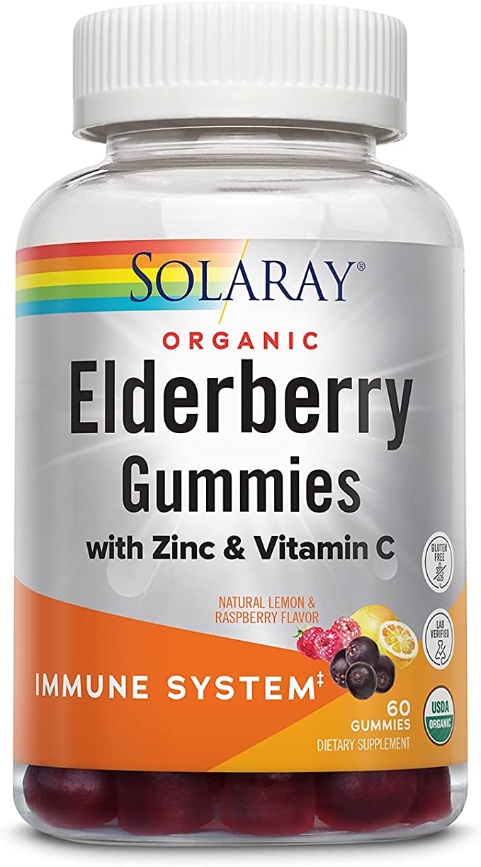 Organic Elderberry Gummies w/Zinc & Vitamin C | Healthy Immune System Support