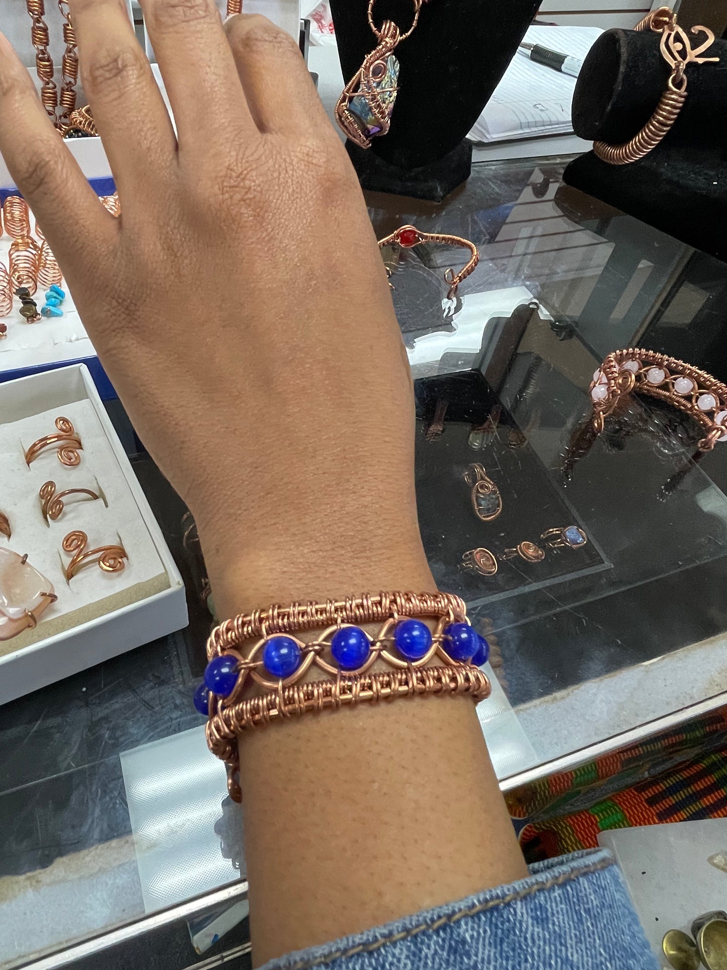 Divine 9 Crystal Copper bracelet