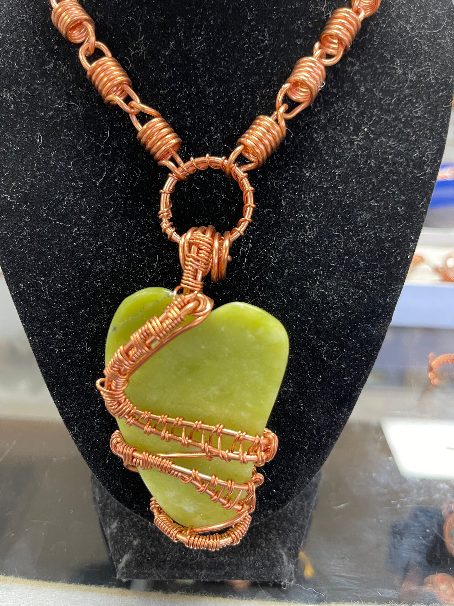 Jade Copper Crystal Necklace