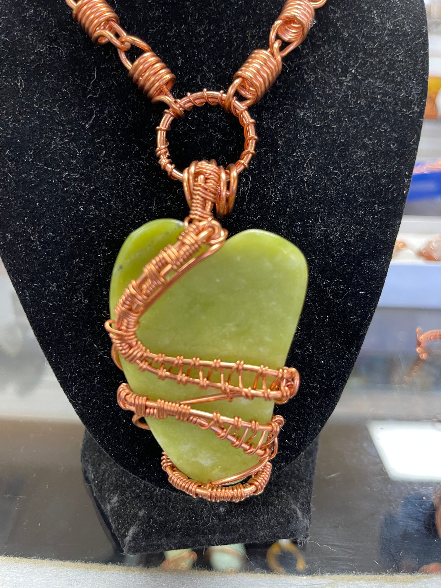 Jade Copper Crystal Necklace