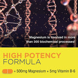 Magnesium 500mg | High Potency Magnesium Supplement Plus Vitamin B-6