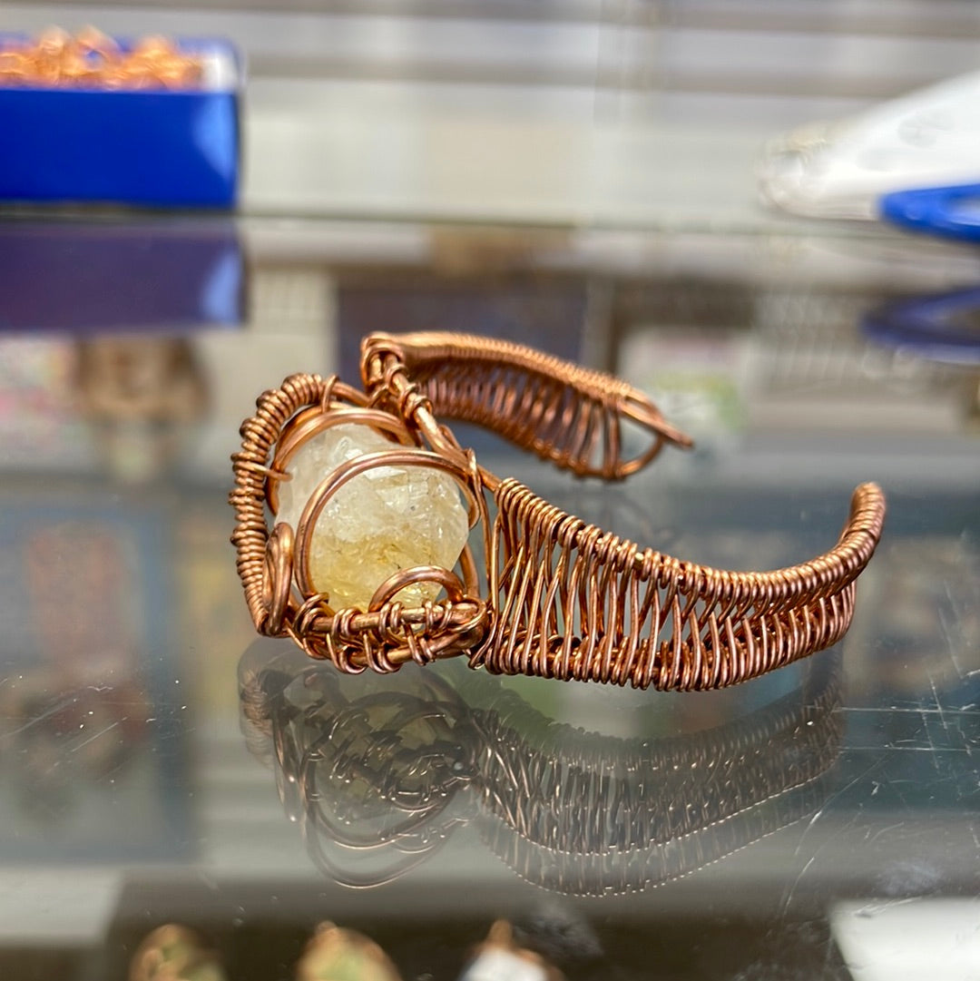 Citrine Crystal Copper bracelet