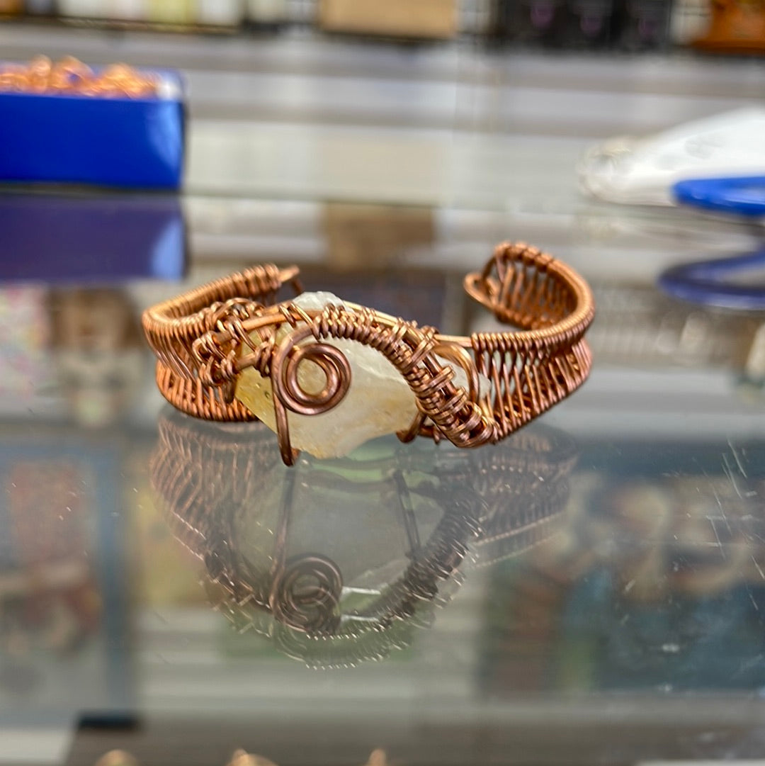 Citrine Crystal Copper bracelet