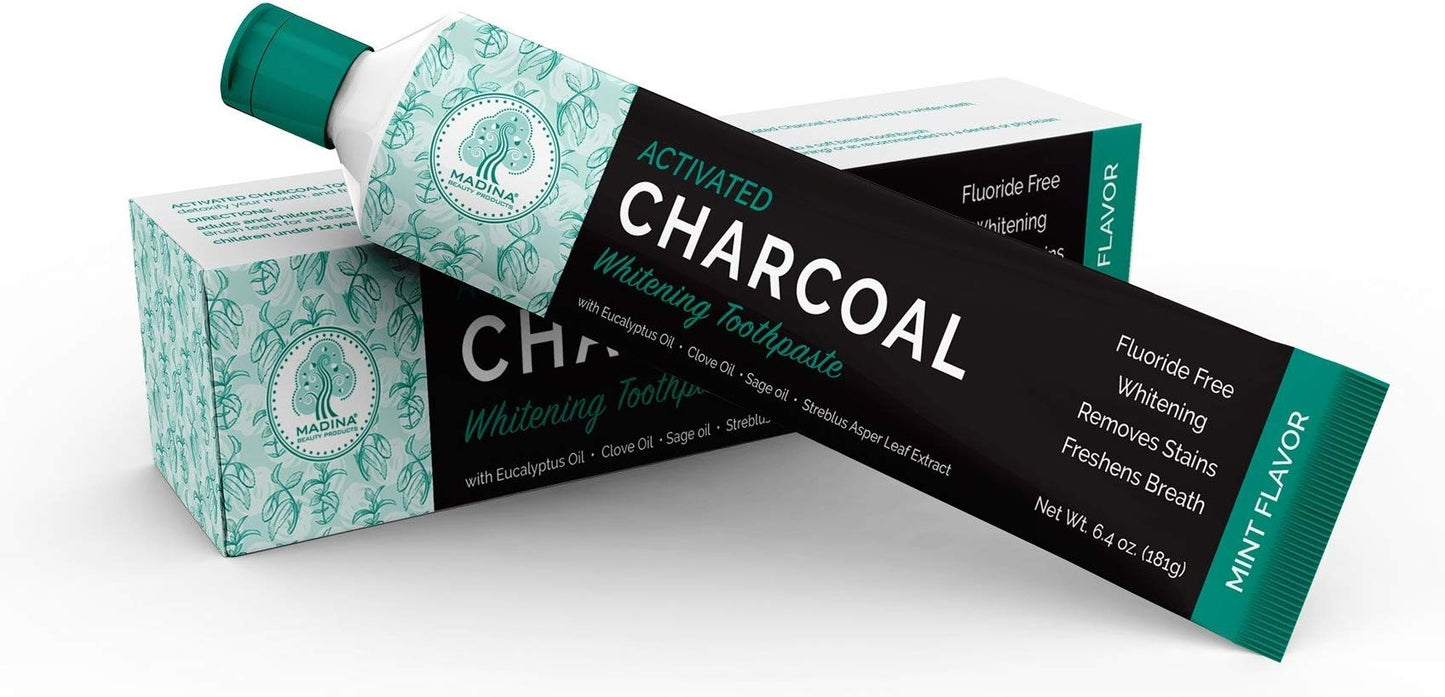 Activated Charcoal WHitening Toothpaste with Eucalyptus Oil