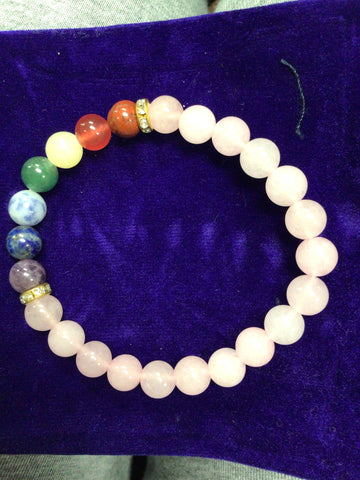 Rose Quartz Chakra Bracelet