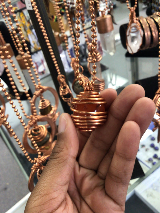 Copper Crystal Necklaces 1