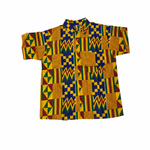 African Print Button Up Shirt 1